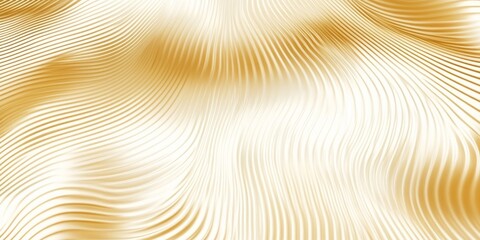 Poster - Abstraction of undulating golden waves creating a serene backdrop with smooth textures and flowing lines