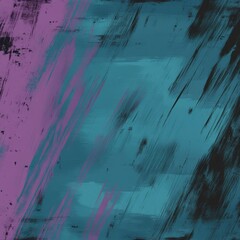 Poster - Vibrant abstract background in shades of teal and purple with dynamic brushstrokes creating an energetic visual composition