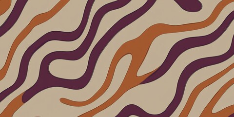 Poster - Abstract flowing patterns in warm tones create a dynamic visual harmony in a modern design setting