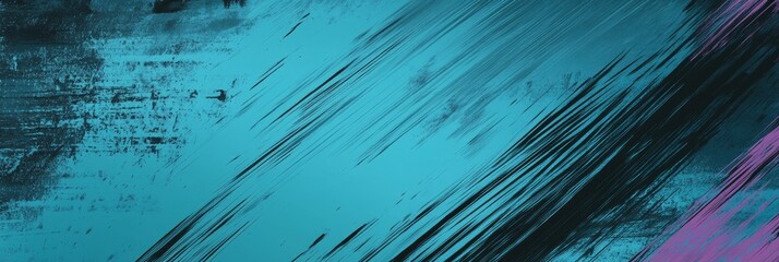 Poster - Abstract background featuring dynamic brush strokes in vibrant blue and black hues with hints of purple