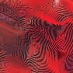 Poster - Abstract red background with flowing lines creating a dynamic and vibrant design