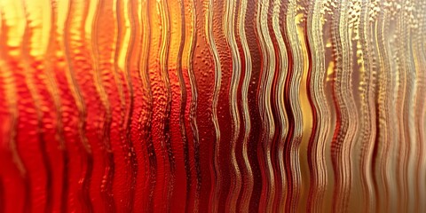 Poster - Abstract patterns created by light and texture in warm shades of orange and red during a serene moment