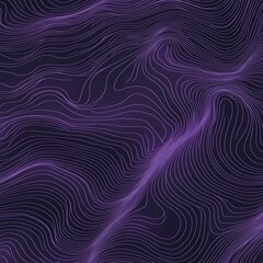 Poster - Abstract purple wave pattern with flowing lines creating a mesmerizing background design for creativity and inspiration