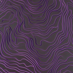 Poster - Abstraction with flowing lines in shades of purple against a dark background creates a dynamic and engaging visual experience