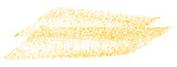 Separate yellow crayon brush strokes on transparent background.