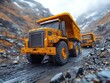 © Siti - Massive Haul Trucks Transporting Ore Across Rugged Terrain