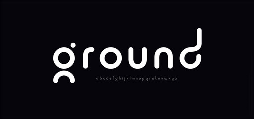 modern minimal logo alphabet font. abstract scifi science futuristic typography sport, technology, f