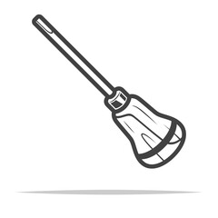 Wall Mural - bradawl tool outline icon transparent vector isolated