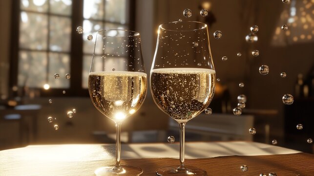 Bubbles in Wine 16K Resolution Ultra