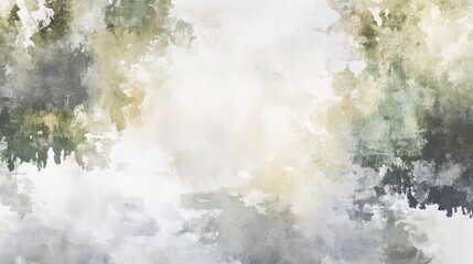 Poster - Soft Abstract Nature Background in Muted Green and Gray Tones
