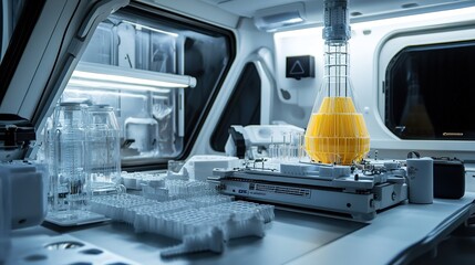 Poster - A space-based 3D printing lab producing components for interstellar missions.