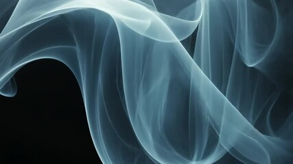 Poster - abstract smoke art: intricate swirls of ethereal smoke dance against a dark backdrop, evoking a sens
