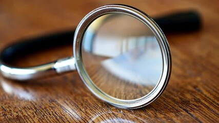 Poster - Exploring Business Solutions With a Magnifying Glass on a Desk Generative AI