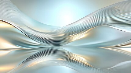 Poster - Soft, wavy lines creating an elegant, smooth abstract background with a modern feel.