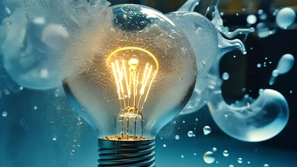 Poster - Explosion of Traditional Electric Bulb Captured in High-Speed Action Generative AI