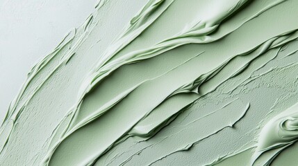 Poster - Abstract Green Texture on Soft Pistachio Background with Simple and Pure Elements
