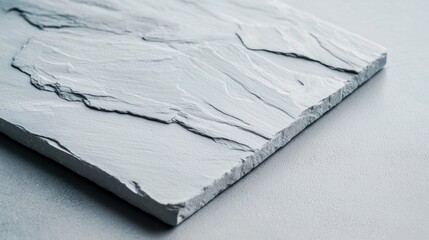 Poster - Clean minimalist slate edge with bright ivory surface free of clutter