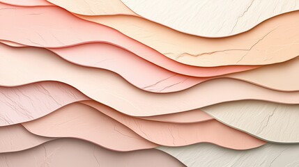 Leinwandbilder - Thinly Cut Slate on a Soft Peach Background with Clean Lines