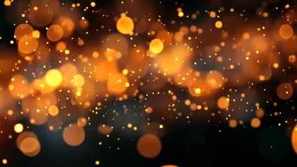 Poster - Explore mesmerizing golden bokeh lights twinkling and shimmering in a delightful blur at an evening celebration