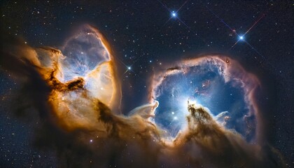 the m42 and m43 nebulae in the orion constellation