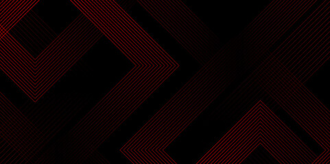 Poster - abstract beautiful perfect random red lines background. abstract red lines with black background cre