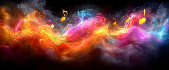 Poster - Abstract Colorful Music Explosion
