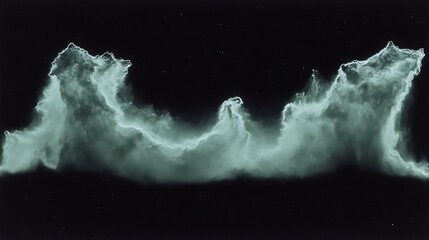 Wall Mural - a glowing cosmic nebula stretches across a dark expansive sky