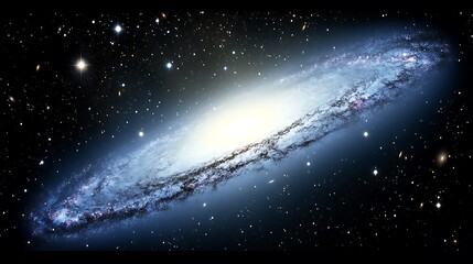 Wall Mural - a stunning spiral galaxy filled with cosmic dust and stars