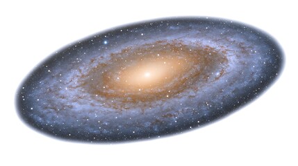 Wall Mural - a beautiful artistic depiction of a spiral galaxy in space