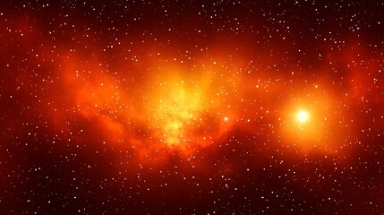 Wall Mural - a vibrant nebula with scattered stars and bright stellar objects