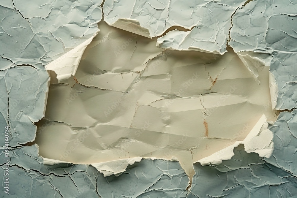 Detailed Visual of Broken Paper with Symbols Stock Illustration | Adobe ...