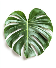 Wall Mural - Monstera leaf isolated on white background