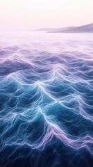 Wall Mural - Breathtaking Aerial View of Clear Sky and Serene Ocean Waves