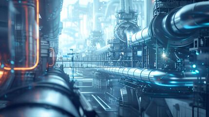 Close-up of an abstract pattern on a green background Rough industrial futuristic city street, Generative AI