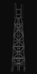 Poster - A tall building with a lot of windows and a lot of metal. The windows are arranged in a way that creates a sense of height and grandeur
