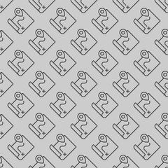 Poster - Route map and location pin line seamless pattern, marine navigation theme. Vector graphics. Map paper with geolocation sign with background, repeat line icon.