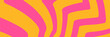 © Elena Titova - Groovy pattern with pink and orange distorted zigzag stripes. Vector illustration.