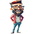 © SiBams - Smiling Cartoon Man In Plaid Shirt