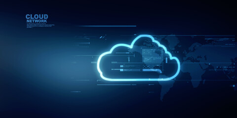 Poster - 2d illustration abstract cloud background
