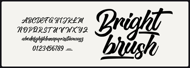 Wall Mural - elegant script vector font. alphabet vector font with uppercase, lowercase, and number. stylish deco