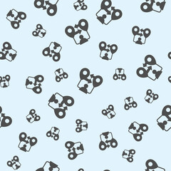 Poster - user with map distance solid seamless pattern, remote work theme. vector graphics. location pins, ar