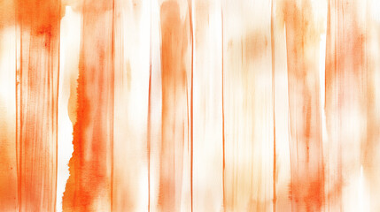 Wall Mural - orange watercolor wooden planks texture on white or transparent background
