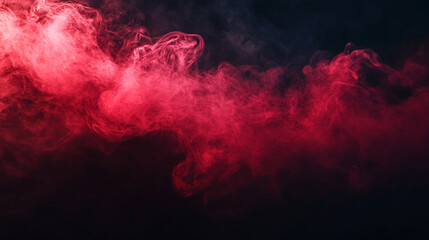 Poster - A vivid display of red smoke billowing against a dark backdrop creating a dramatic and mysterious effect