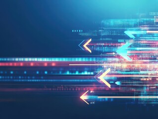 Poster - abstract arrow symbol forward speed technology innovation concept