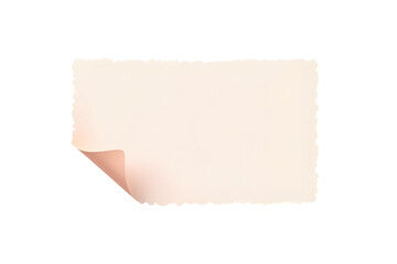Poster - blank torn paper with curled edge. cut out,isolated, transparent background