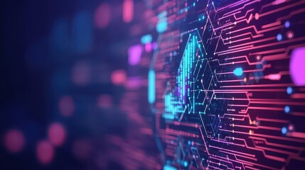 Aufkleber - Analyzing technological data trends digital workspace infographic cyber environment closeup view innovation insights