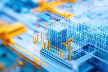 Poster - Architects and engineers utilize digital BIM technology to visualize and refine their building designs, improving accuracy and collaboration throughout the project lifecycle