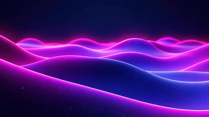 Aufkleber - Mesmerizing neon waves of vibrant colors dance across a dark canvas.