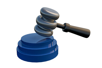Leinwandbilder - 3d rendering, 3d realistic, 3d render, hammer strike, transparent background