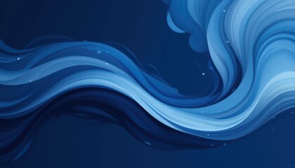 Fototapete - Serene Blue Abstract Calming Waves of Deep and Light Blue Hues